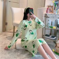 睡裙女春秋季长袖韩版可爱学生长款睡衣裙过膝新款睡衣秋冬家居服 花朵女孩-没送 (一件) M 70斤-90斤