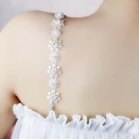 买3送1透明肩带隐形肩带文胸带内衣带胸罩带吊带雏菊花内衣带宽扣 小雏菊米白