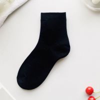 原创日系可爱玉桂狗袜子美乐蒂凯蒂猫布丁狗库洛米中筒袜白色jk袜 黑色(无装饰)