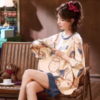 长袖女睡衣春秋款甜美日式和服女士大码睡衣宽松月子服家居服套装 帽子熊 M [建议80-100斤]