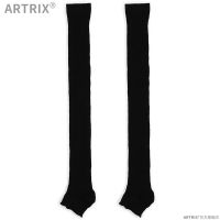 护腿袜套女过膝ins潮护脚腕脚踝堆堆袜保暖护膝外穿舞蹈长筒时尚 黑色 1双