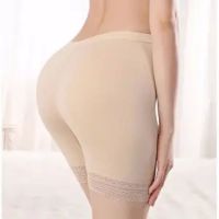 安全裤女蕾丝花边防走光短裤夏季蕾丝平角三分打底裤女大码保险裤 A组合-肤色1条 M 65-90斤