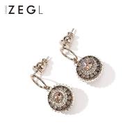 ZENGLIU巴洛克耳钉女气质法式高级感耳环2020新款潮耳坠复古耳饰 巴洛克镶钻耳钉