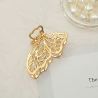 后脑勺抓夹复古蝴蝶流苏发夹气质金属珍珠吊坠女古风头发汉服夹子 抓夹一个