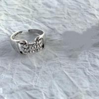 蹦迪戒指女时尚个性冷淡风ins潮复古欧美巴洛克男可调节套装组合 麻花戒