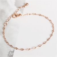日式轻奢满天星脚链女韩版简约个性ins小众设计钛钢玫瑰金闺蜜链 满天星脚链(细款玫瑰金色)