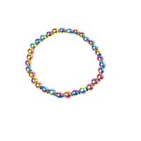 项链磁黑胆石手链黑石脚链日韩女 手链长19cm珠子6mm