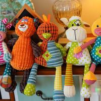 卡通宝宝婴儿安抚娃娃 陪睡玩偶公仔小羊毛绒玩具小狗生日礼物女 随机发[30厘米左右]