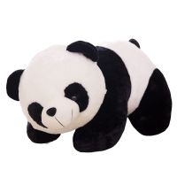 黑白布玩偶趴趴熊猫毛绒玩具大熊猫可爱公仔儿童生日礼物女抱抱熊 熊猫 20厘米