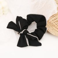 蝴蝶结发圈日韩头饰品大肠圈发绳黑色带钻头绳发饰绑头发皮套气质 黑色