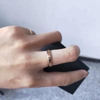 DW情侣戒指ins不掉色dw男女对戒小众个性闺蜜指环送情人节礼物潮 dw素圈玫瑰金普通包装 5