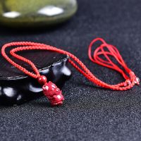朱砂紫金砂生肖鼠牛虎兔龙蛇马羊猴鸡狗猪吊坠男女首饰品挂件 鼠红绳