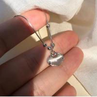 如意平安锁吊坠项链女设计感小众女锁骨链女轻奢高端感ins不掉色 小纸箱常规包装 如意平安锁项链转好运白金色