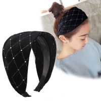 宽边满天星发箍女防滑压发洗脸遮白发时尚减龄媚缘头饰品发夹头箍 雅黑色