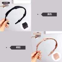 镶钻花朵发梳梳子插梳盘发丸子头成人头饰饰品时尚优雅发饰发夹 A66黑色加粉色