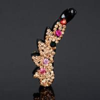 香蕉夹竖夹扭夹子头饰品韩国水钻发饰大号小号百搭成人发夹马尾夹 06-小号混彩色