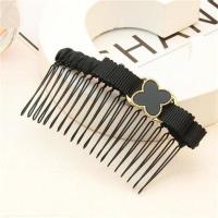 刘海梳卡发饰韩国发梳简约发卡子日韩版头饰品发夹百搭发插梳发叉 黑色