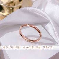 高级感戒指女ins不掉色情侣戒指小众设计冷淡风钛钢轻奢指环 JZ21专柜品质细版磨砂 #6码[周长5.4-5.7cm]