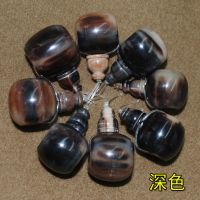 天然藏式牛角三通佛头佛塔佛珠念珠手串手链金刚星月菩提配饰搭配 深色 三通精抛光直径12-14mm(无礼品