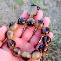 牛角羊角手串文玩佩戴饰品宝珠 桶珠算盘把玩粉角质 手链念珠 款式1