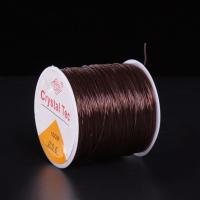 透明串珠绳手链线圆形水晶弹力线穿金刚星月菩提文玩线佛珠手串绳 水晶弹力线咖啡色0.6mm/1卷