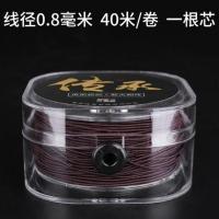 包芯弹力线串珠绳文玩线佛珠手串绳穿金刚紫檀星月石榴石的弹力绳 咖啡色线径0.8mm 40米/卷)一根芯