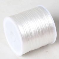 [晶樽月]穿手链的皮筋手串绳穿珠子的弹力线串珠绳水晶线文玩 白色大卷60米 关注店铺+穿珠引线