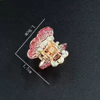 新款头饰抓夹中号顶夹甜美发卡小号儿童刘海夹韩版学生装饰发饰女 1.9cm粉色