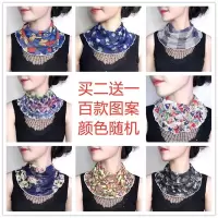 围脖女套头小丝巾春秋百搭护颈椎假领子女广场舞套脖脖套装饰围巾 [款式颜色随机][特惠装]