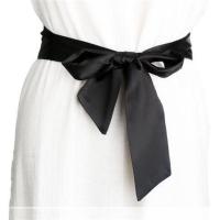 百搭丝巾腰带女装饰裙子简约学生布裤腰带女士腰链配饰领带加长夏 黑色 170CM左右