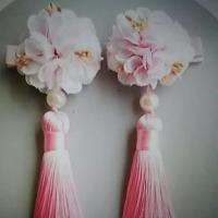 新年礼盒儿童发饰宝宝头饰女童毛球球花朵流苏发夹公主格格头花 网络 低价冲量 粉色花朵