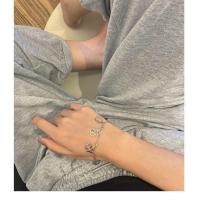 冷淡风复古双层小熊手链女ins小众设计感轻奢韩版简约个性手饰男 小熊单层手链