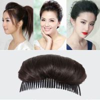 假发女短发头垫高蓬松自然头顶发垫发根隐形盘发增高神器头饰发梳 深棕色假发增高神器
