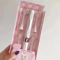 少女心!日本ACS猫咪电动牙刷软毛成人纳米超声波出差便携防水1支 白色