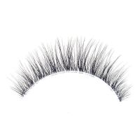 3D立体多层假睫毛黑色棉线梗眼睫毛 自然短款3对装日常学生小眼睛 一盒三对