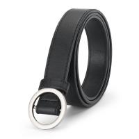 稻草人腰带女学生韩版百搭装饰配裙子皮带时尚平滑扣牛仔裤带裙带 黑色 均长