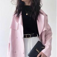 女士皮带真皮简约百搭牛仔裤学生韩版ins风装饰腰带时尚牛皮裤带 2.8CM款式一金扣黑色 95CM(适合100斤以下)