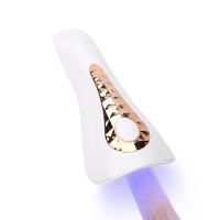 手持美甲灯LED充电款甲油胶烤灯速干型小型美甲灯迷你充电光疗灯 白色[蓝光灯]+电源线