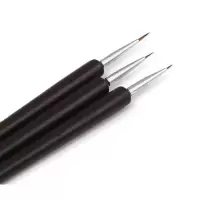 美甲工具 3支装玫瑰金电镀杆彩绘拉丝胶调色笔勾线画花拉线笔 3支黑杆拉线笔