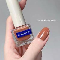 AUBURN指甲油傲本奶白色显白速干持久不可剥免烤磨砂0103 20#stubborn倔强可可