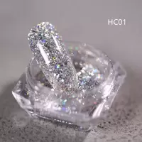 美甲铂金璀璨粉闪粉细粉超闪亮片亮片甲油胶混合装美甲饰品镭射 HC01