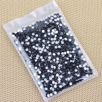 [平底黑色钻]美甲圆形玻璃水钻美甲diy手机壳贴钻服饰鞋大包钻 SS3[1.4毫米约1440颗]