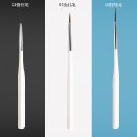 雀臣美甲笔刷工具指甲油 水晶雕花光疗 全套 优质小尾杆--3支装