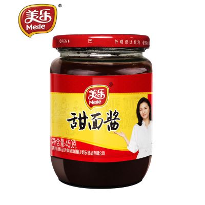 美乐甜面酱450g炸面酱烤鸭酱黄瓜蘸酱煎饼大葱肉酱夹馍 美乐甜面酱450克 1瓶