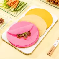北京烤鸭饼皮荷叶饼春饼皮水果蔬菜饼面皮京酱肉丝饼卷饼皮小薄饼 20张(红心火龙果饼)