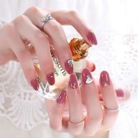 穿戴甲 假指甲成品 新娘甲片 带钻 甲片长款美甲贴片假指甲可拆卸 AL247-8 配胶水+挫条+果冻胶1张