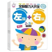 左右脑全脑智力开发幼儿阶梯数学宝宝儿童思维训练益智启蒙早教书 2-3岁左右脑开发两本[铜版纸大本]