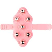 七龙珠按摩滚珠小腿淋巴肌肉腿部按摩瘦腿神器学生按摩器全身 粉红色 菱形七珠(单个)无赠品