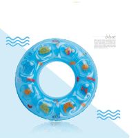 儿童游泳圈双层加厚腋下救生圈成人卡通水上充气泳圈宝宝浮圈安全 #蓝色+[无气筒] #50[20斤内]双层*