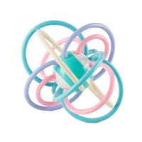 婴儿可咬牙胶手摇铃新生0-6-12个月1岁宝宝益智早教幼儿安抚玩具 曼哈顿球 单独购买